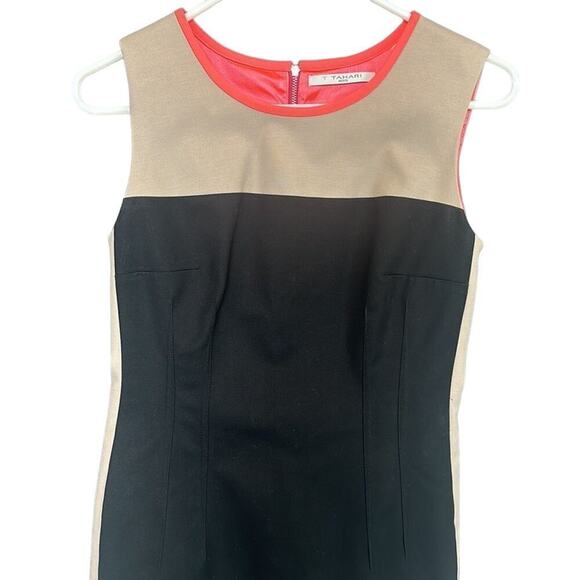 T Tahari Mini Color Block Contemporary Sheath Dress - Picture 3 of 9